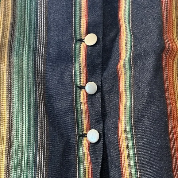 SMP striped button front skirt size large - Picture 2 of 5